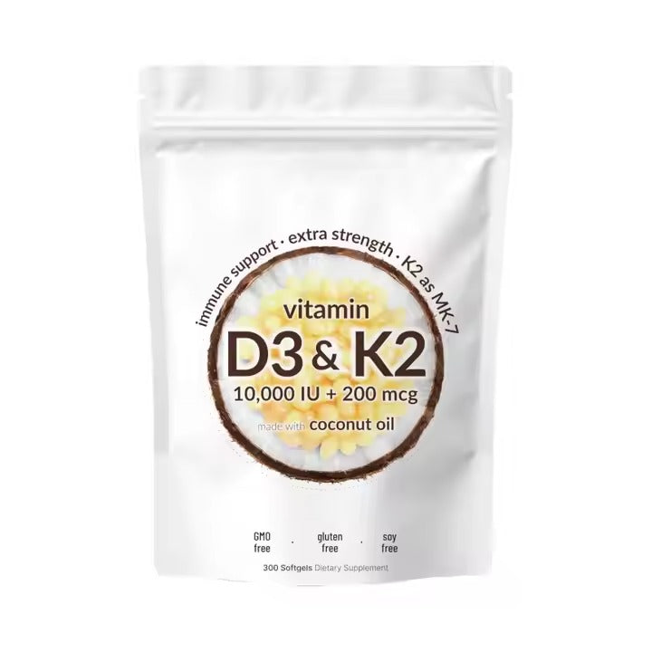 Vitamin D3 & K2 Solftgel Capsules With Coconut Oil